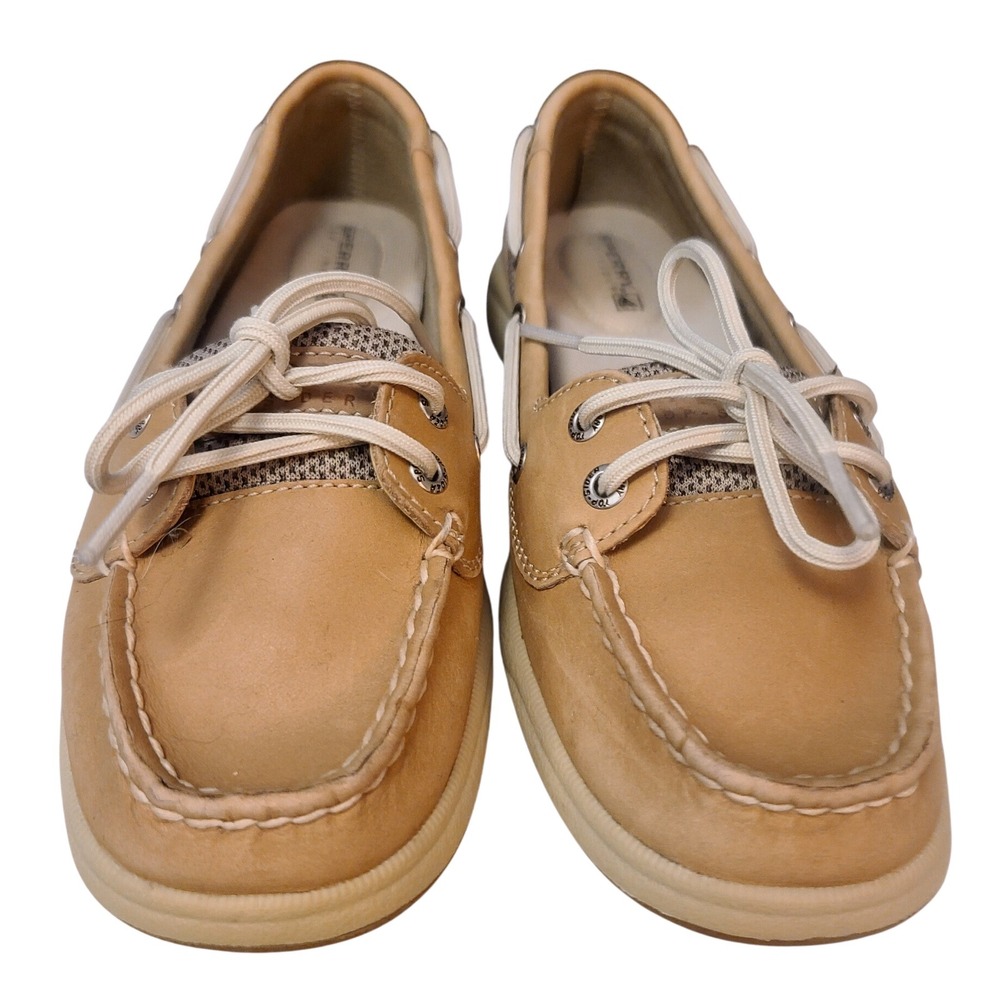 Sperry Top-Sider 6M Boat Shoes Leather Tan Casual Lace Up Deck Shoes 9773581 - Picture 3 of 8